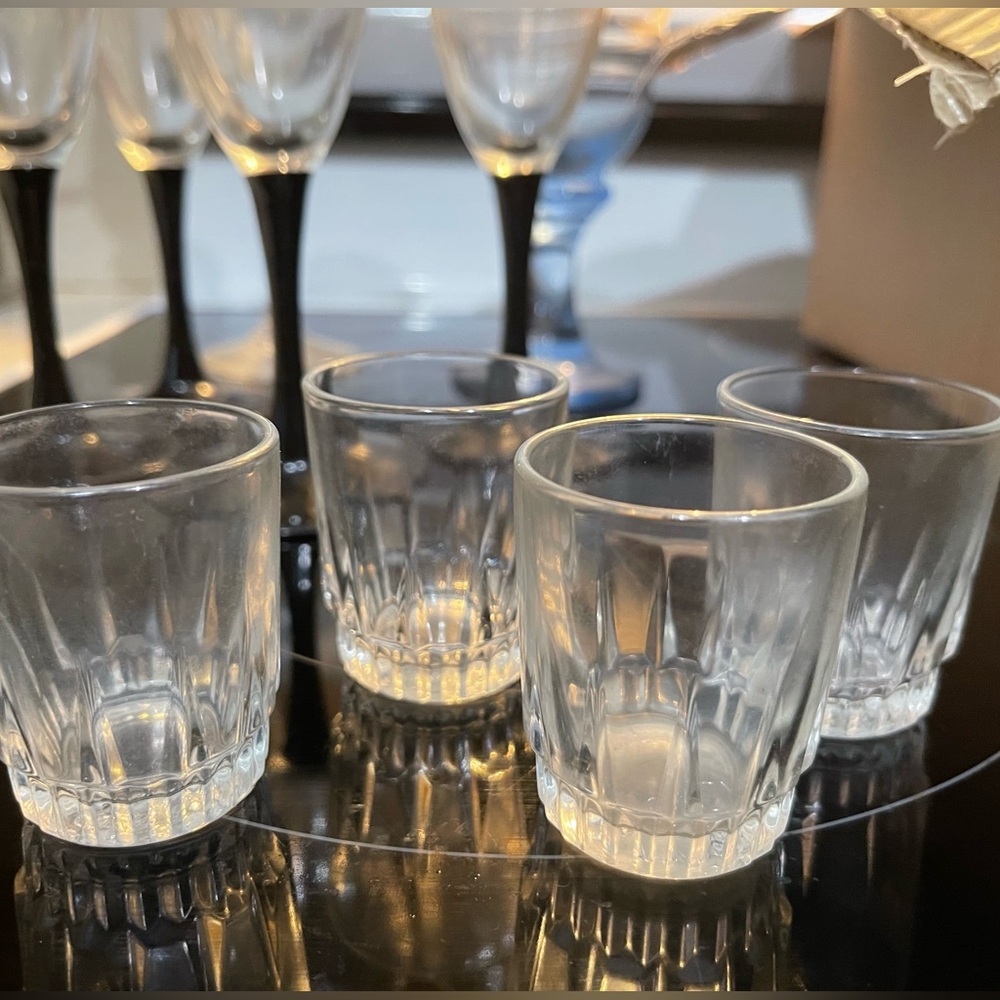 Elegant Clear Glass Shot Glass Set of 5